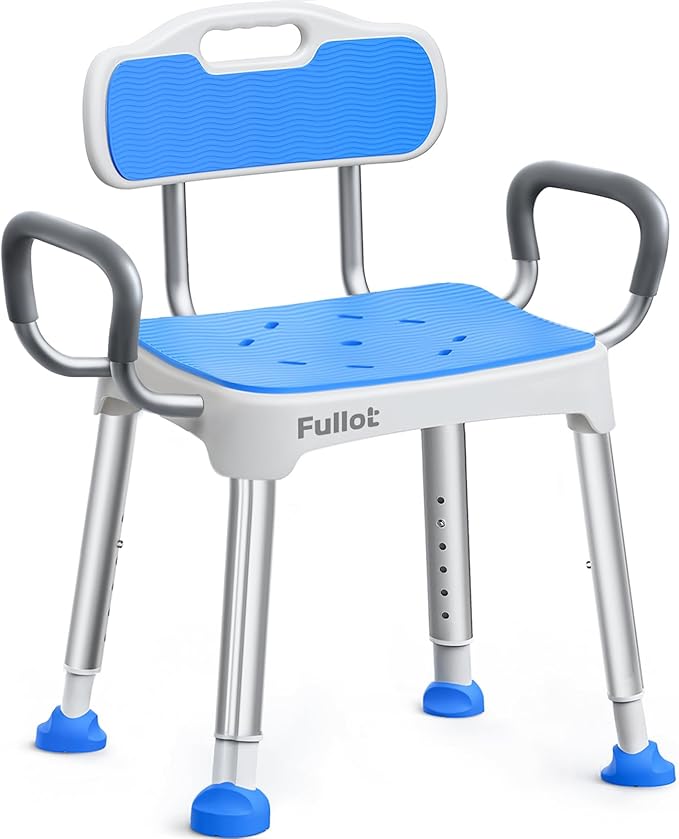 Widened Shower Chair for Inside Shower with