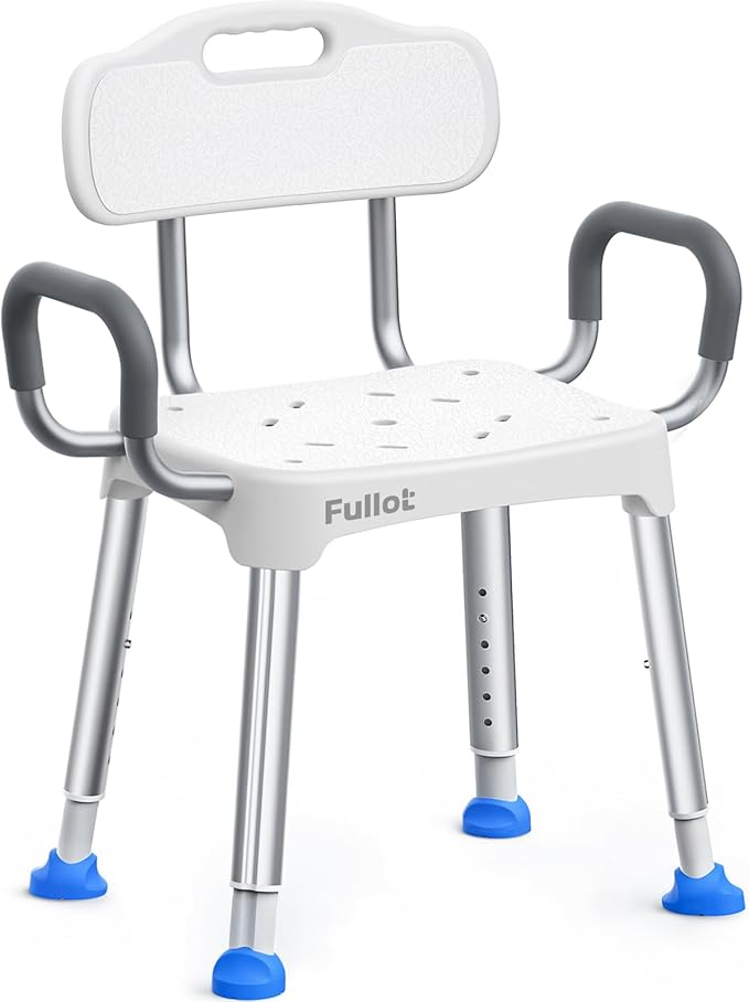 Widened Shower Chair for Inside Shower with Back