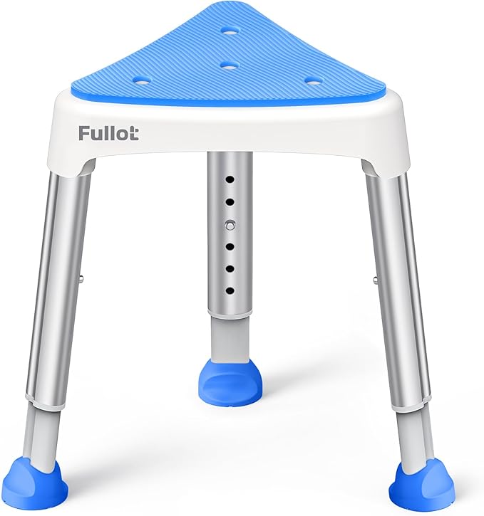 Space-Saving Triangular Shower Chair for Inside
